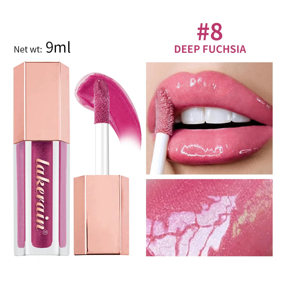 Hydrating Liquid Lip Gloss with Shimmer for Plump and Moisturized Lips