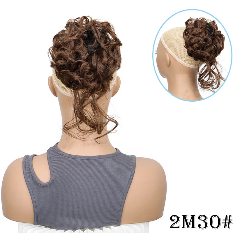 Messy Bun Hair Extension for Elegant Updo Hairstyles - 15