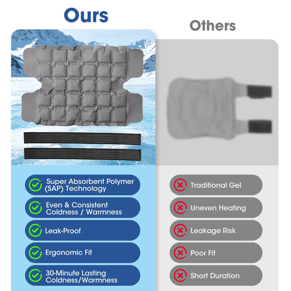 Reusable Hot and Cold Therapy Knee Wrap for Pain Relief and Recovery - 12