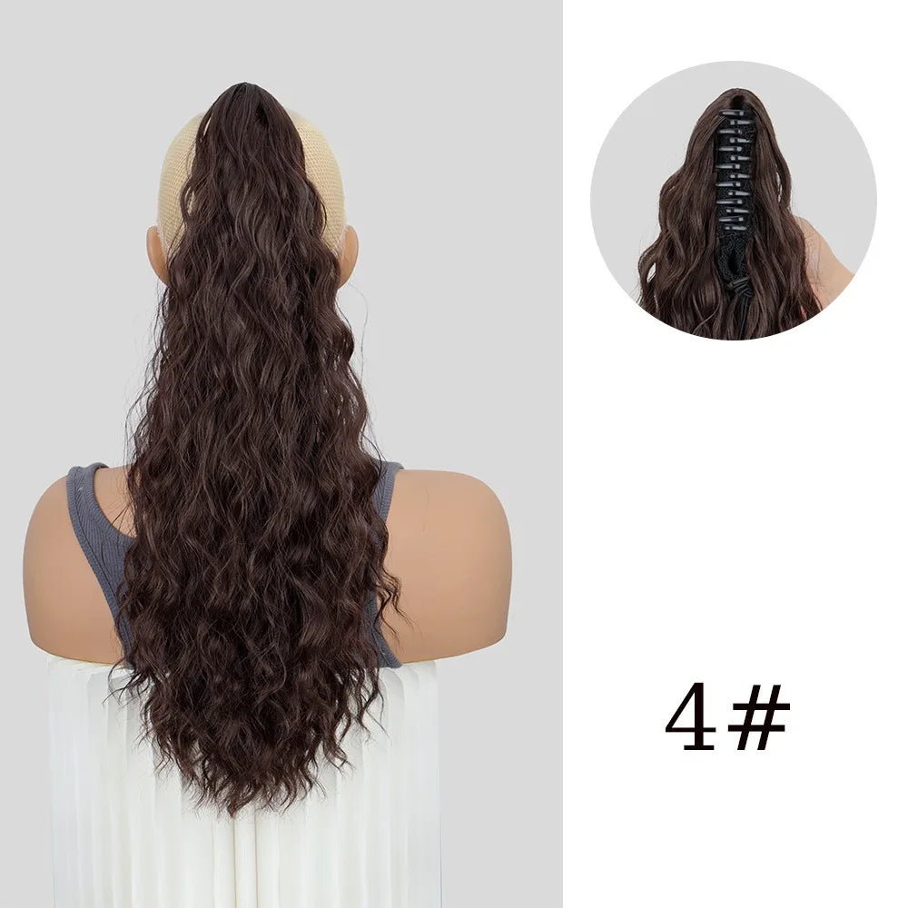 20-Inch Curly Claw Clip Ponytail Hair Extension