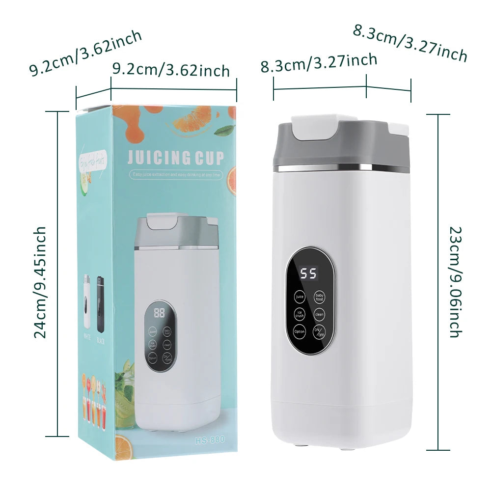 Portable 12-Blade Electric Juicer Cup with Digital Display