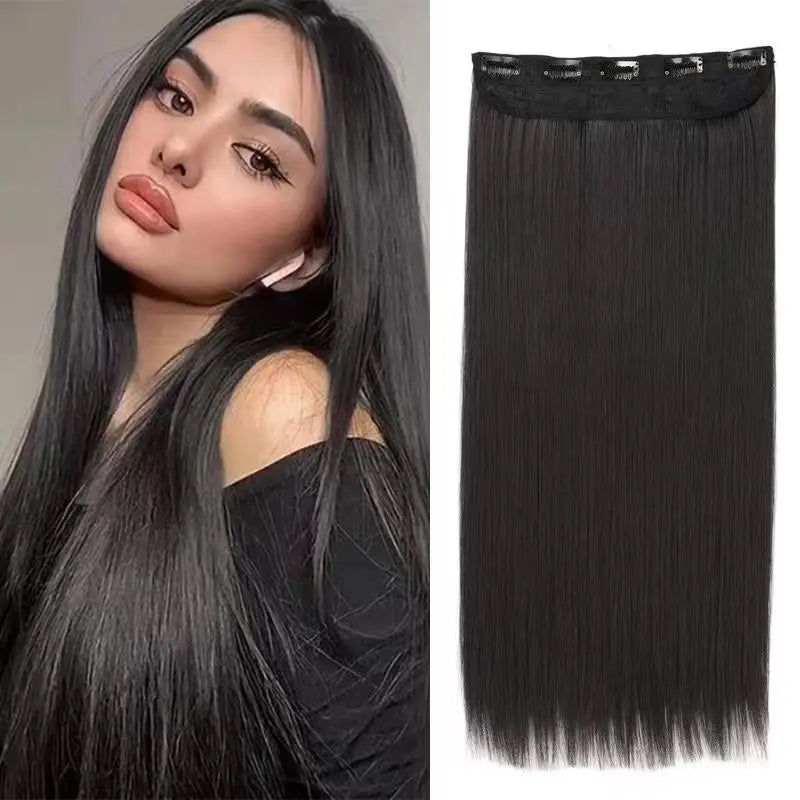 Long Straight Clip-in Hair Extensions for Instant Length and Volume