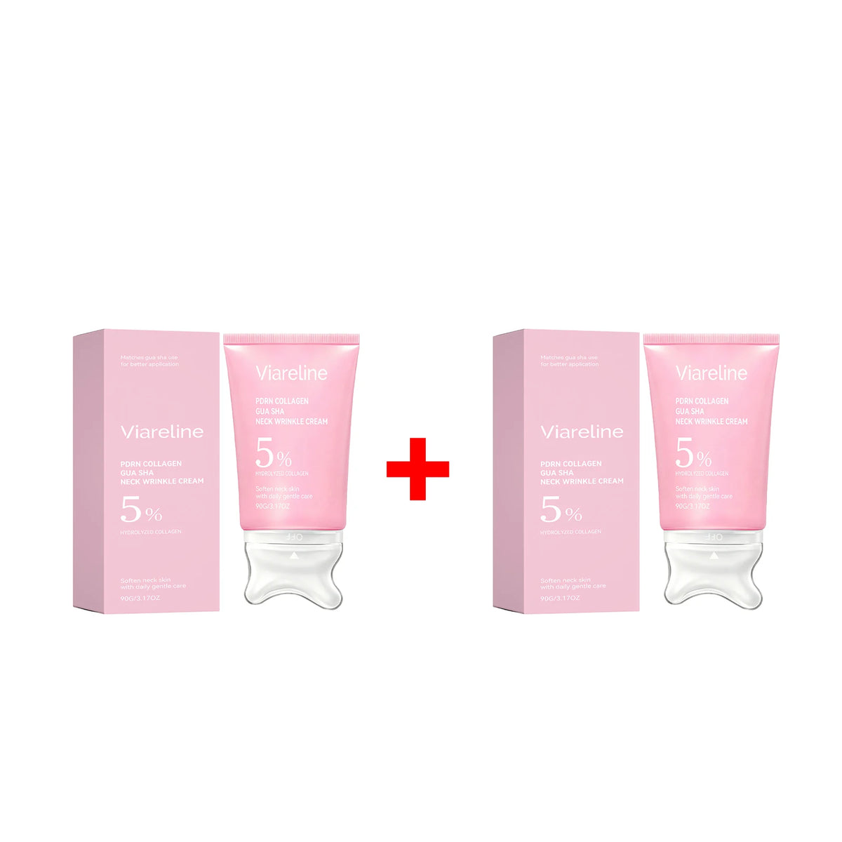 Collagen Firming Neck Cream with Integrated Gua Sha Massage Tool