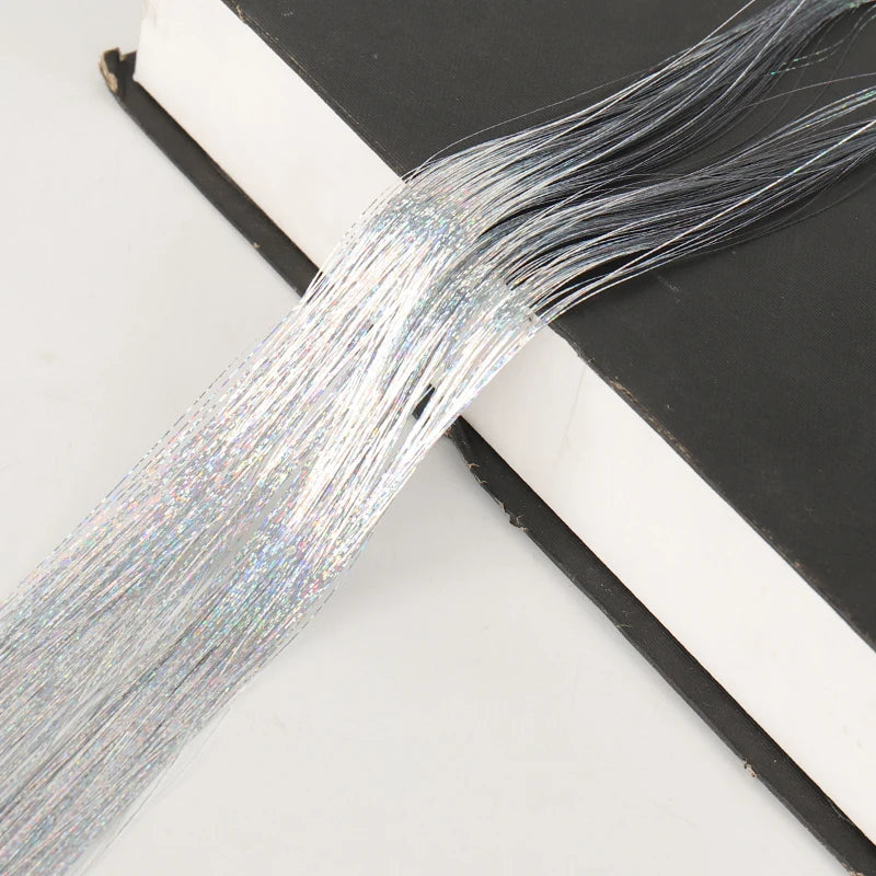 Sparkling Rainbow Hair Tinsel Strands for Instant Glamour and Style - 12