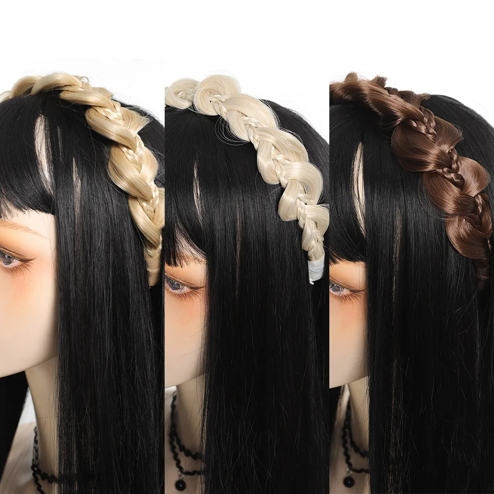 Synthetic Braided Hair Headband for Instant Styling