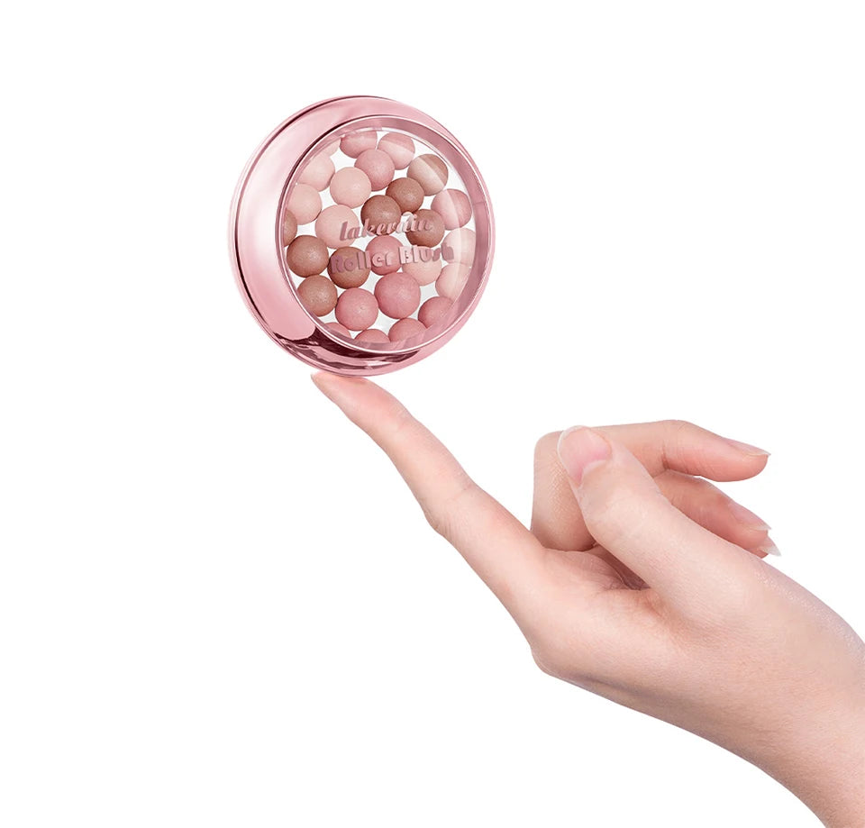 Spherical Powder Bead Blush for Natural Glowing Makeup Finish