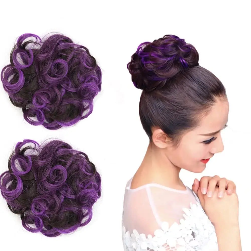 Messy Curly Hair Bun Extension for Instant Volume and Elegant Styles