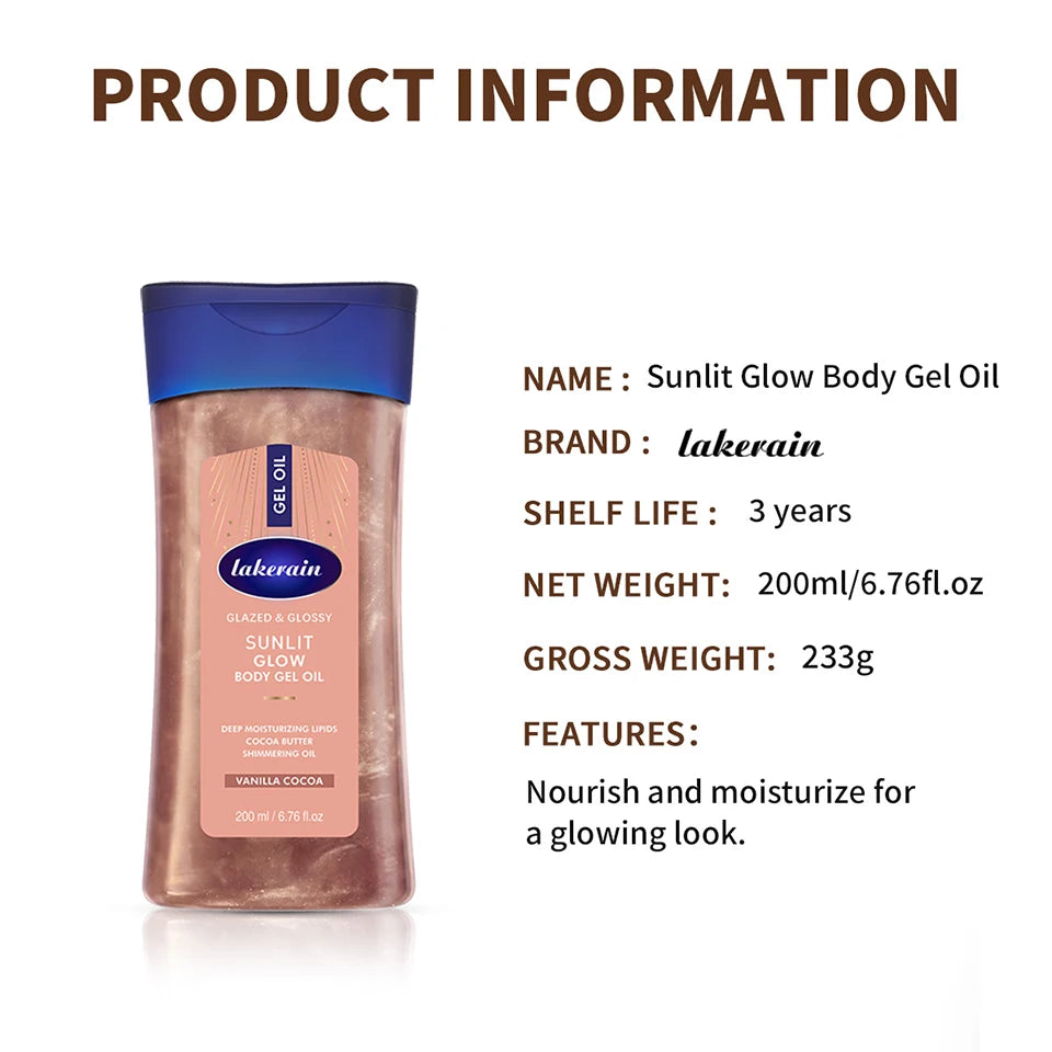 Sunlit Glow Body Shimmer Oil for Radiant Hydrated Skin