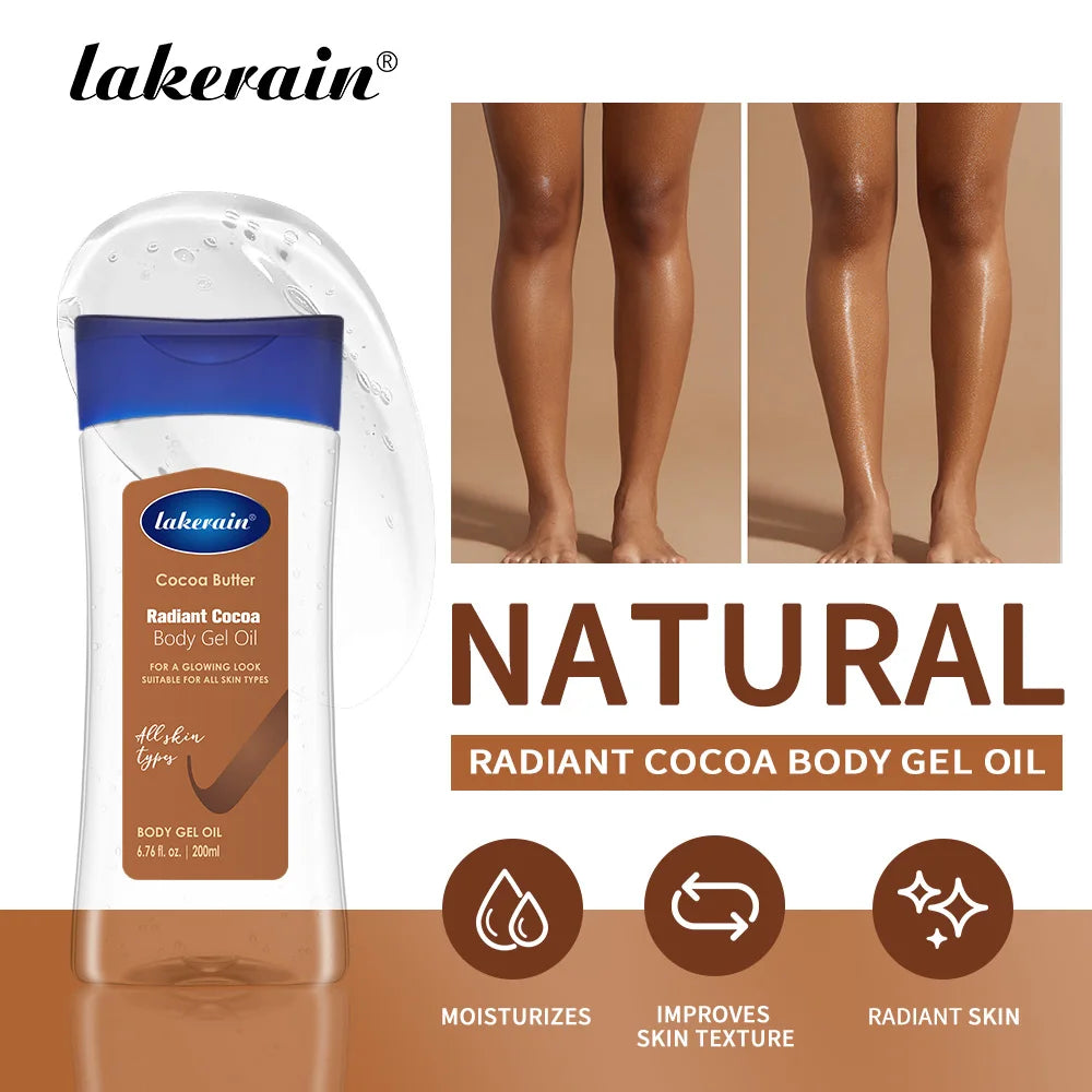 Radiant Cocoa Butter Body Gel Oil for Deep Hydration and Glowing Skin - 1