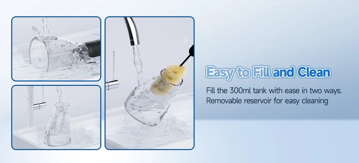 Portable Electric Nasal Rinse and Water Flosser Combo for Sinus Relief