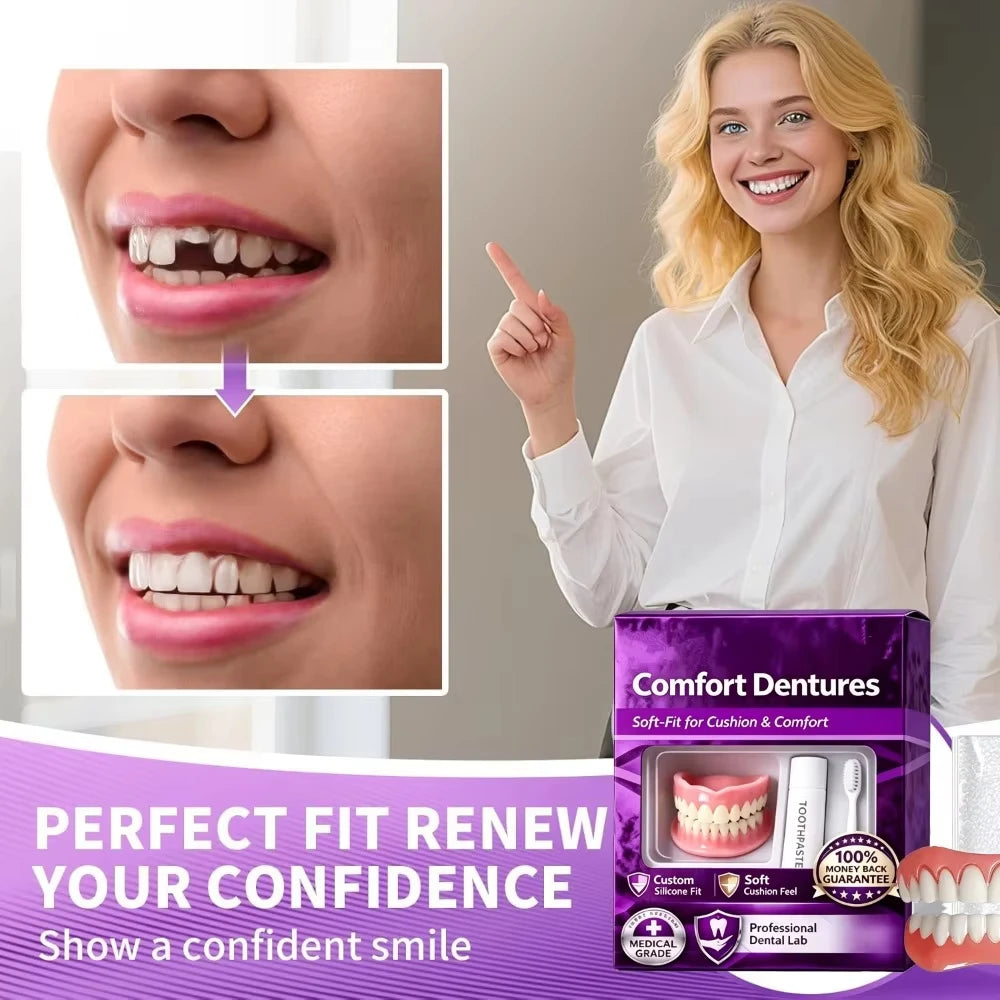 Comfortable Silicone Cosmetic Teeth Set for a Natural Looking Smile - 5