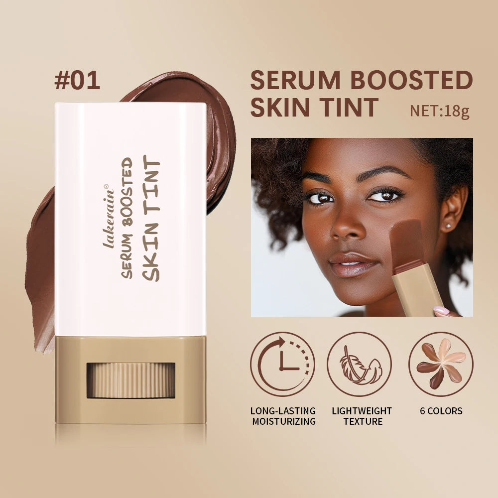 Matte Foundation Stick and Setting Powder Makeup Set for Flawless Skin - 5
