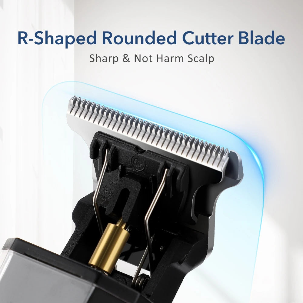 Professional Cordless Hair Trimmer with Digital LED Display for Men - 4