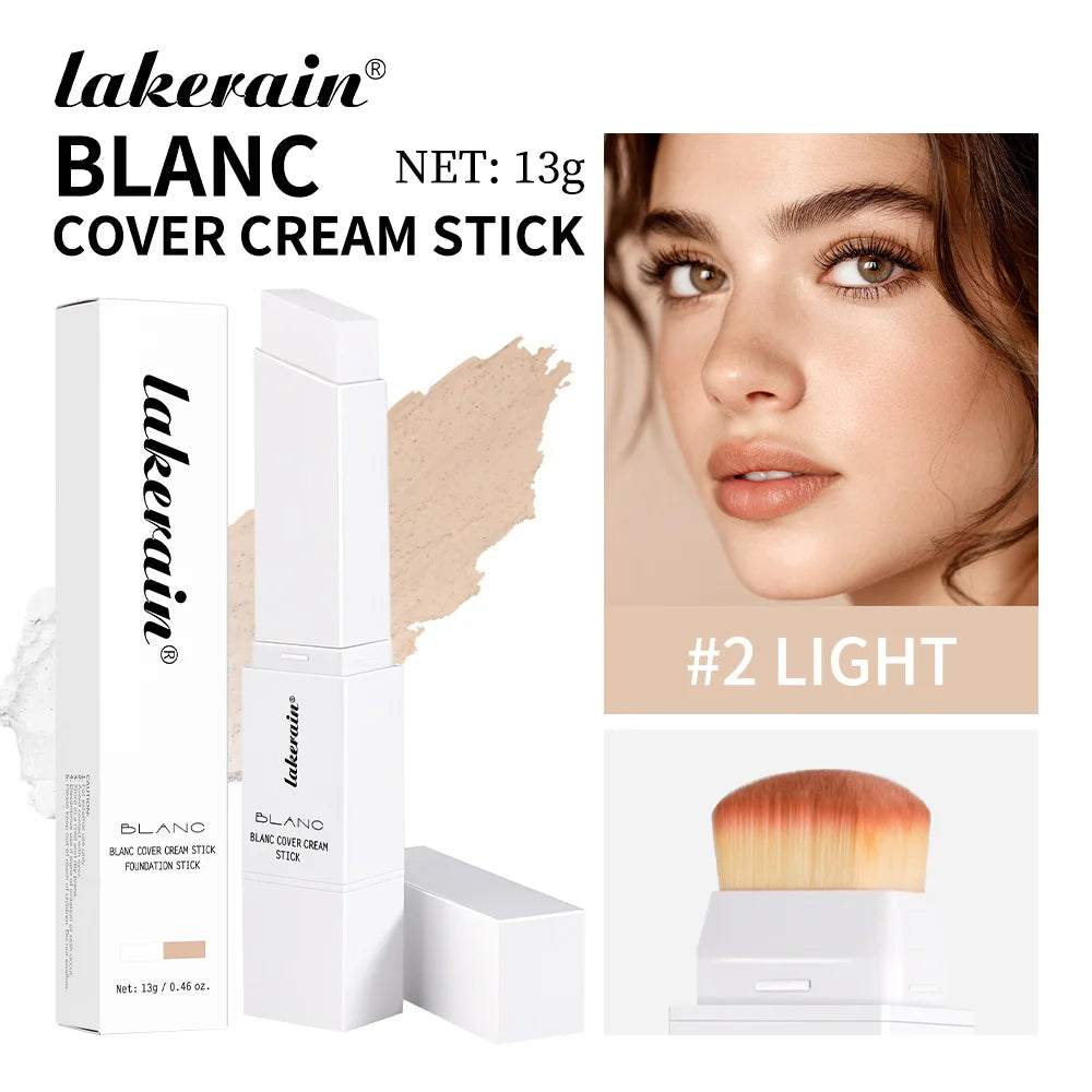 Dual-Ended Waterproof Foundation and Concealer Stick with Built-in Brush - 25