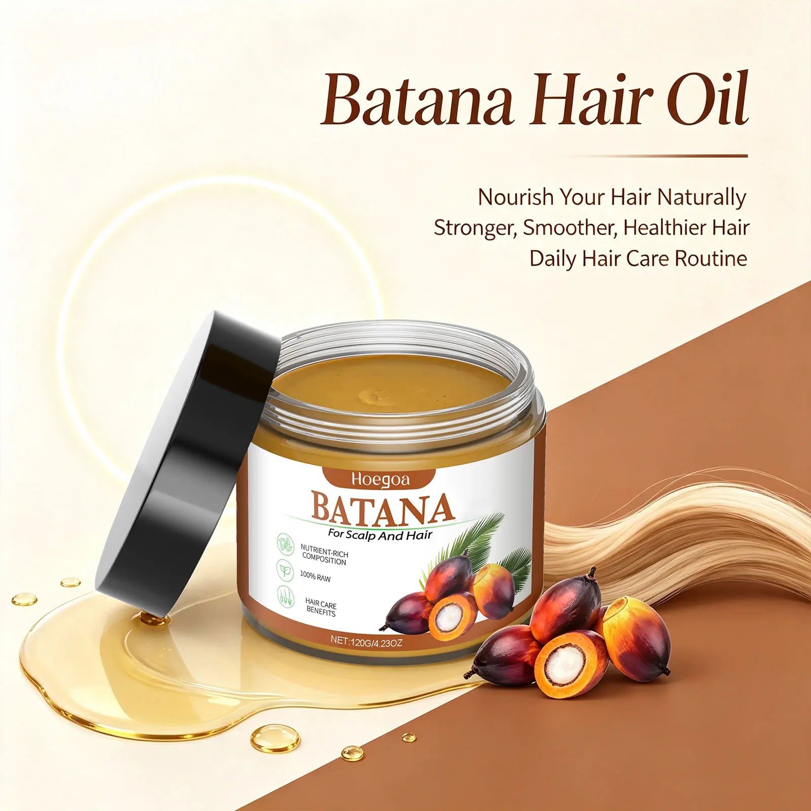 Batana Oil Hair Repair Mask for Dry Damaged Hair and Scalp Nourishment - 2