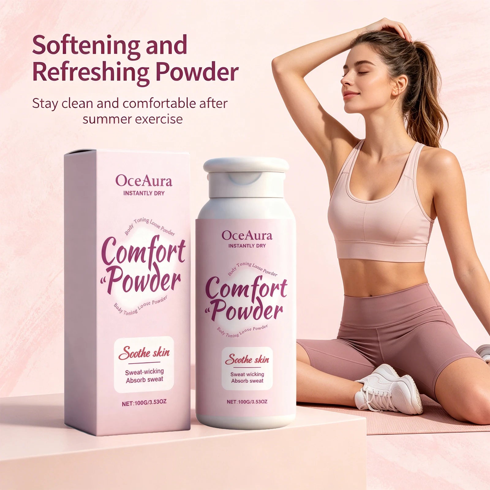 All-Over Body Powder for Instant Sweat Absorption and Skin Comfort - 2