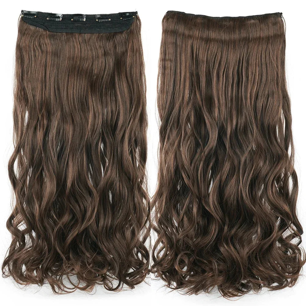Wavy Clip-In Synthetic Hair Extensions for Instant Volume - 26