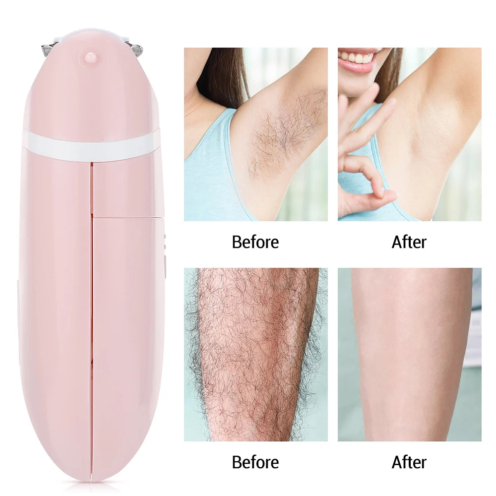 Compact 3-in-1 Electric Lady Shaver for Painless Full Body Hair Removal - 11
