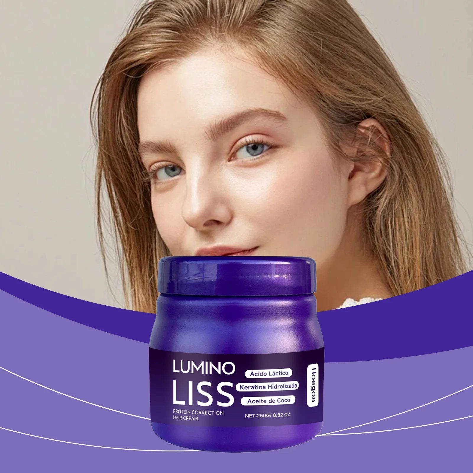 Protein Correction Hair Straightening Cream for Smooth Frizzy Hair - 3