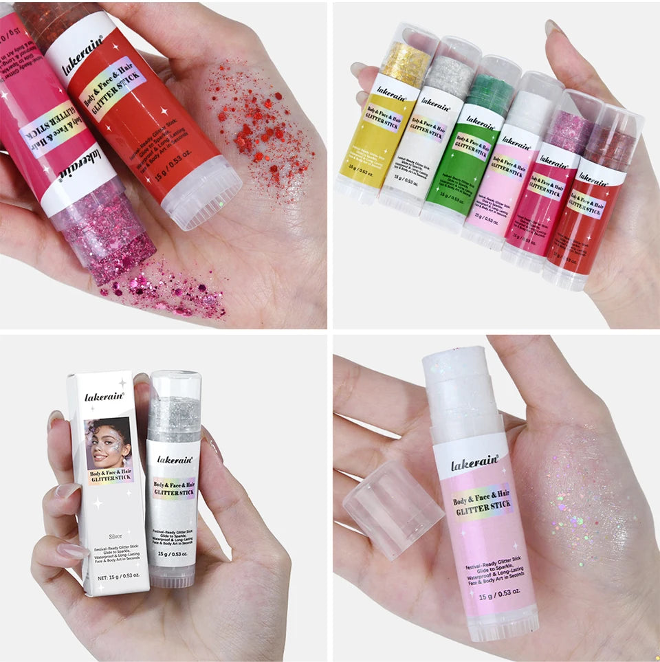Shimmer Glitter Balm Stick for Face, Hair and Body Makeup - 20