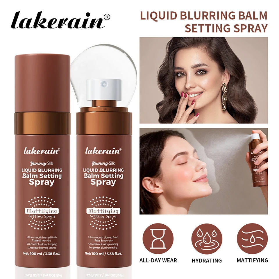Liquid Blurring Balm Setting Spray for Long-Lasting Matte Makeup Finish
