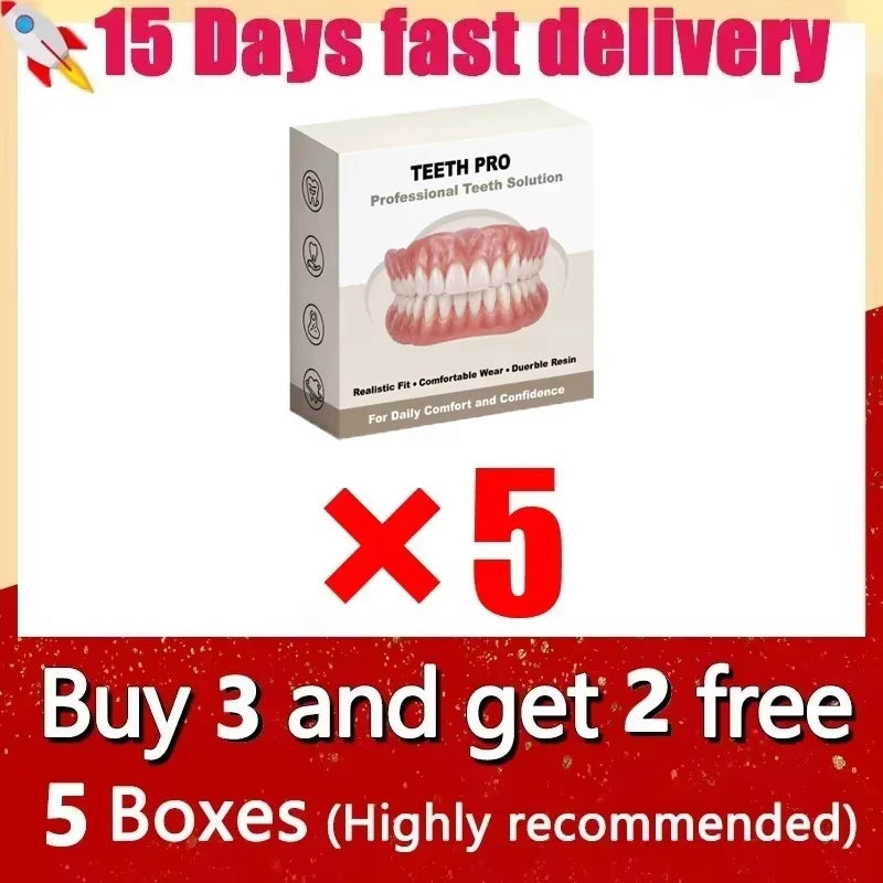 Comfortable Silicone Upper and Lower Denture Set for a Natural Smile - 15