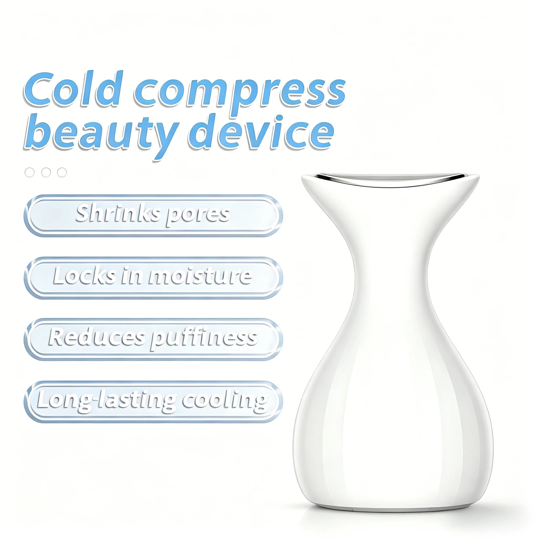 Handheld Facial Cold Compress Massager for Skin Tightening and Puffiness - 3