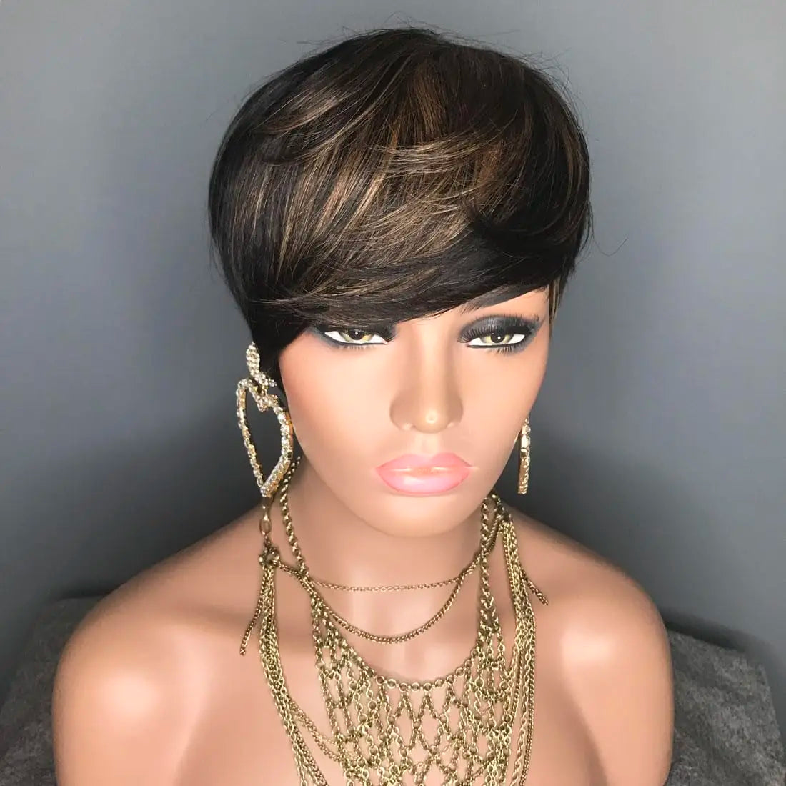Short Wavy Pixie Cut Wig for Women - 1