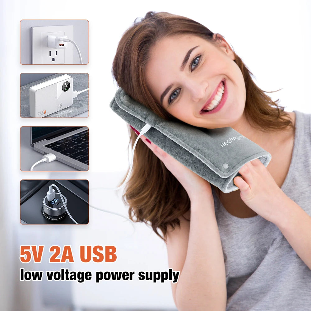 USB Heated Graphene Hand Warmer and Desk Heating Pad for Winter Comfort