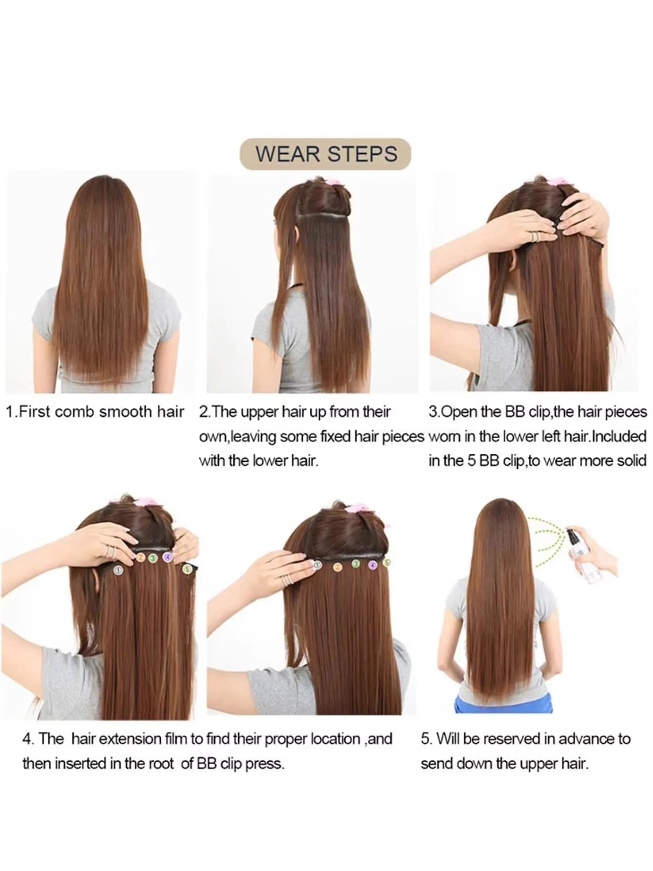 24-Inch Kinky Curly One-Piece Clip-In Hair Extension - 6