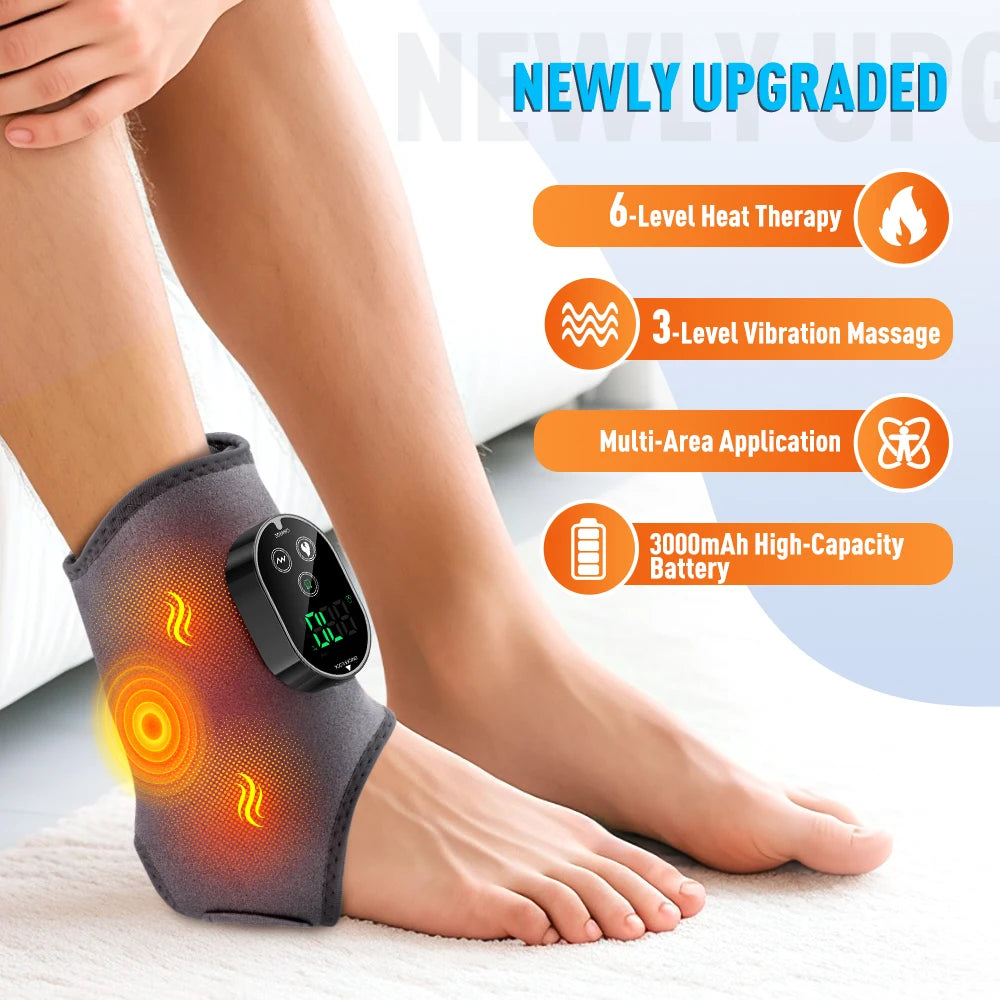 Heated Vibration Ankle and Foot Massager for Pain Relief and Recovery - 7