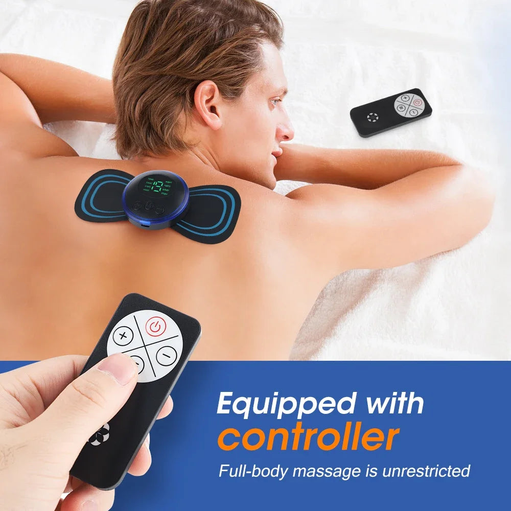 Portable Electric Body Massage Patch with Remote for Pain Relief - 4