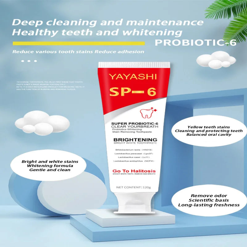 Probiotic Teeth Whitening Toothpaste for Stain Removal and Fresh Breath - 4