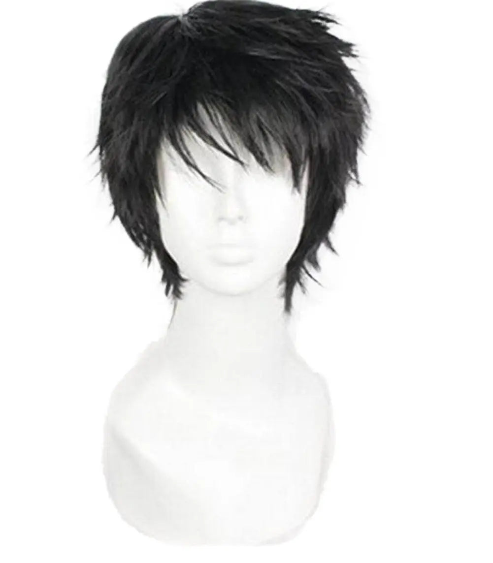 Short Fluffy Layered Cosplay Wig for Men - 1