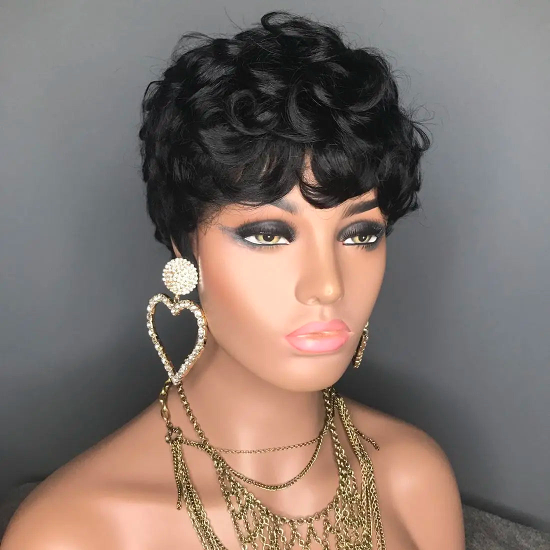 Short Curly Pixie Cut Wig for Daily Wear