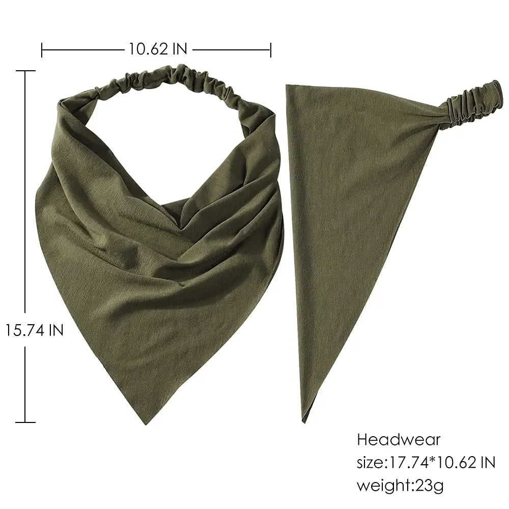 Elastic Boho Triangle Headband Scarf for Comfortable Daily Hair Styling