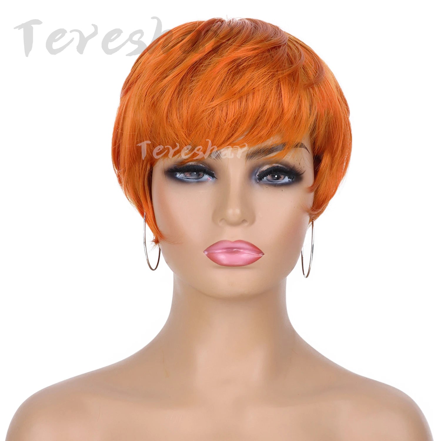 Short Pixie Cut Layered Wig with Bangs for Women Daily Styling - 19