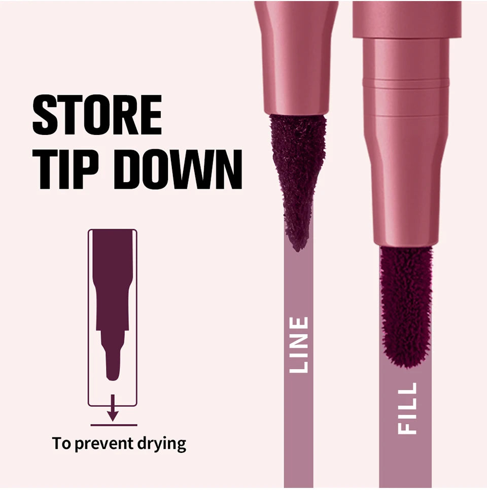 Waterproof Felt Tip Lip Liner Stain for Long Lasting Sculpted Lips