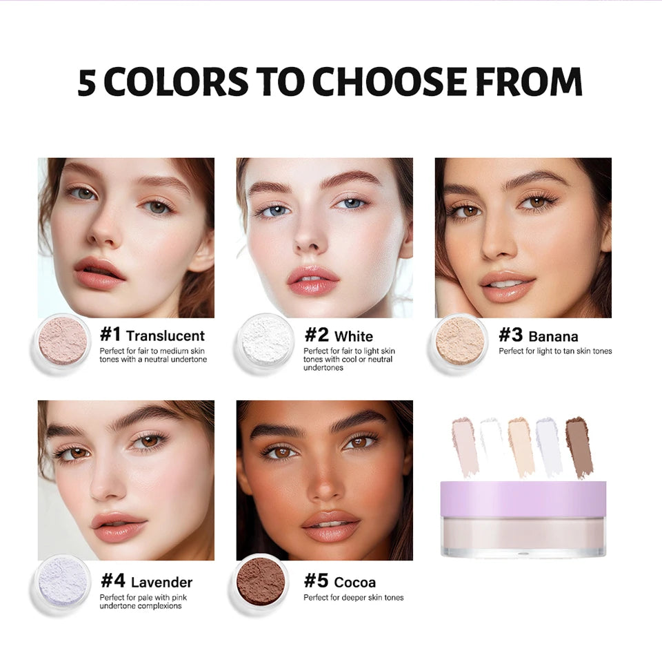 Matte Finish Loose Setting Powder for Long Lasting Oil Control - 9