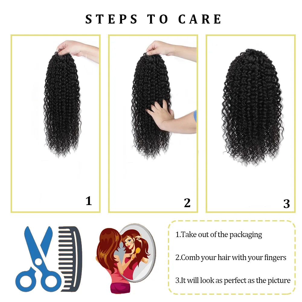 Afro Kinky Curly Drawstring Ponytail Extension - 22