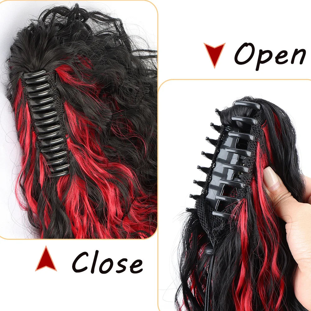 Long Straight Claw Clip Ponytail Hair Extension for Daily and Party Wear - 11