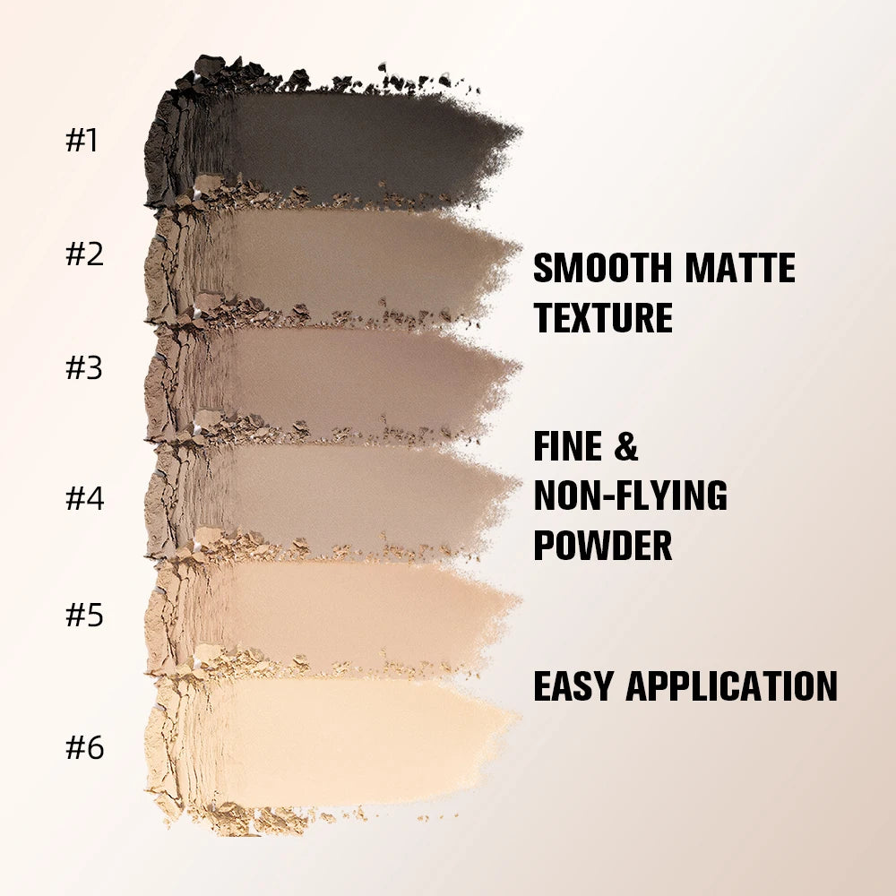 6-Color Matte Eyeshadow Palette with Professional Brush Set