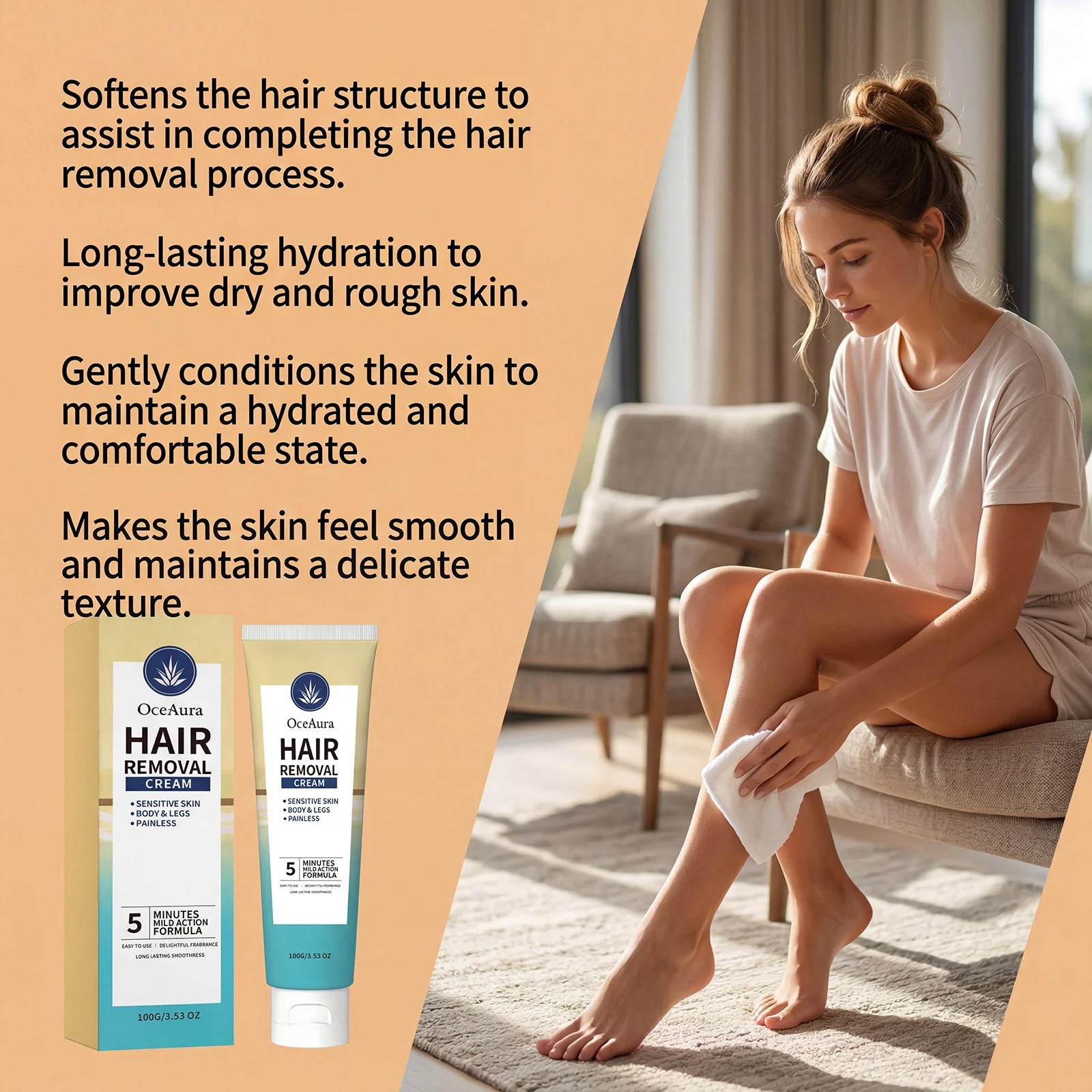Painless Hair Removal Cream for Full Body and Sensitive Skin - 11