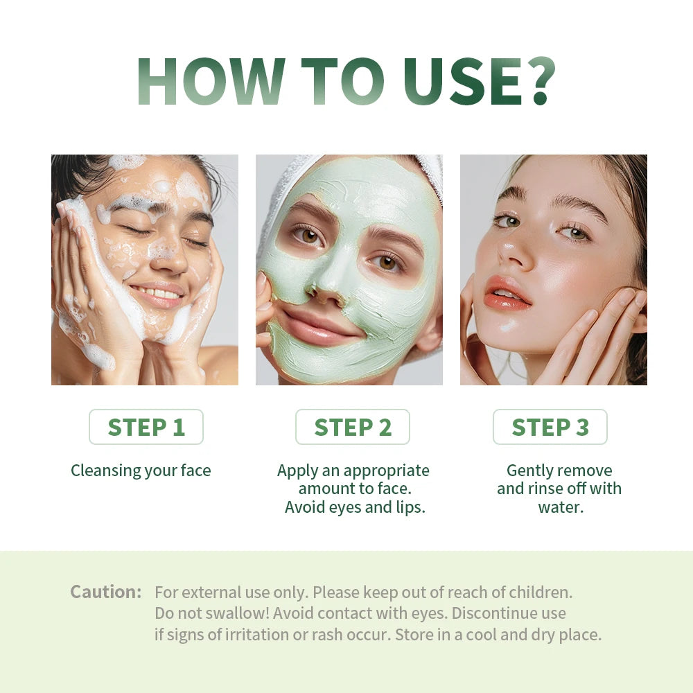 Green Tea Deep Cleansing Clay Face Mask Stick for Blackhead Removal - 6
