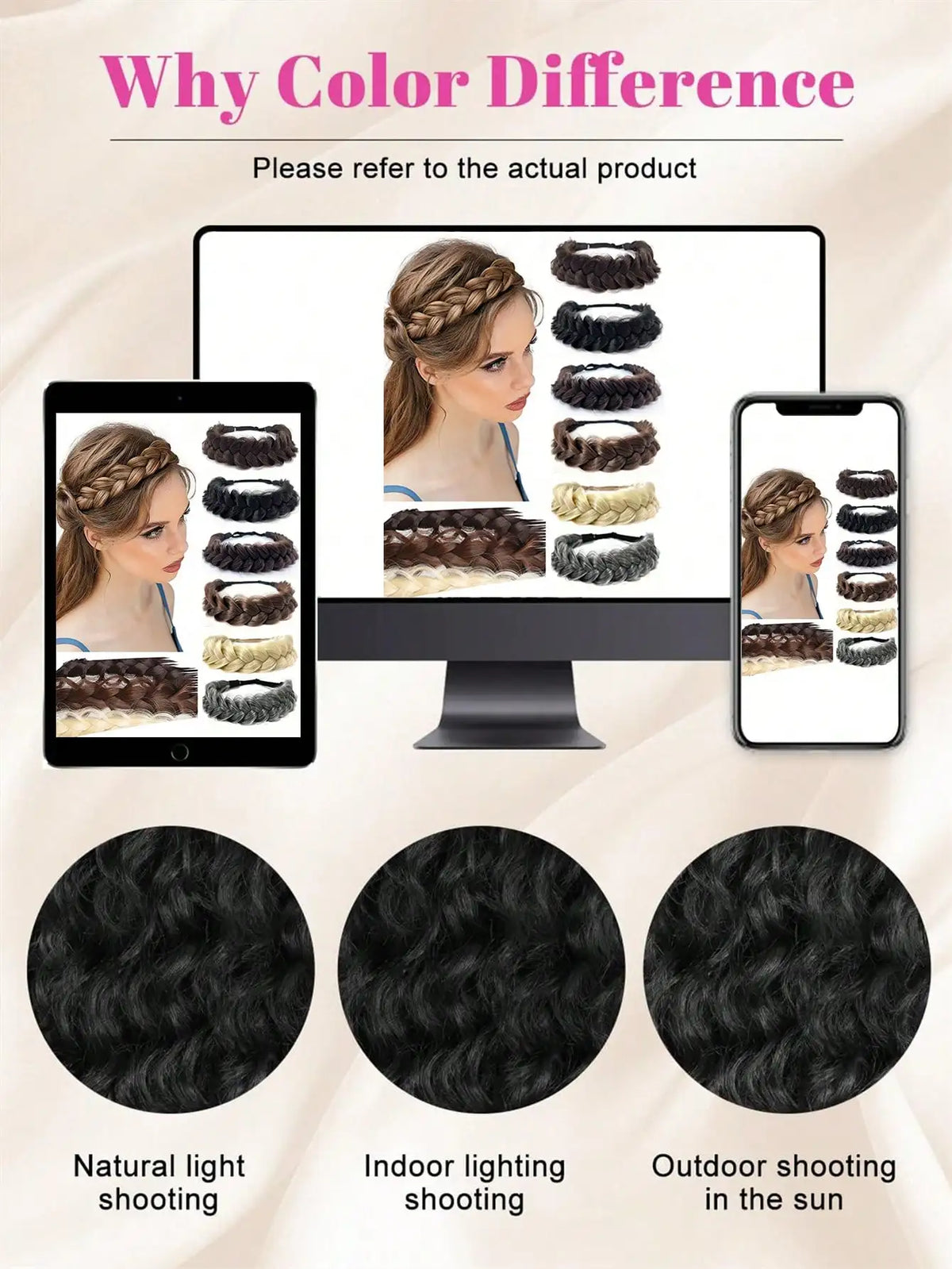 Braided Synthetic Hair Headband for Women and Girls