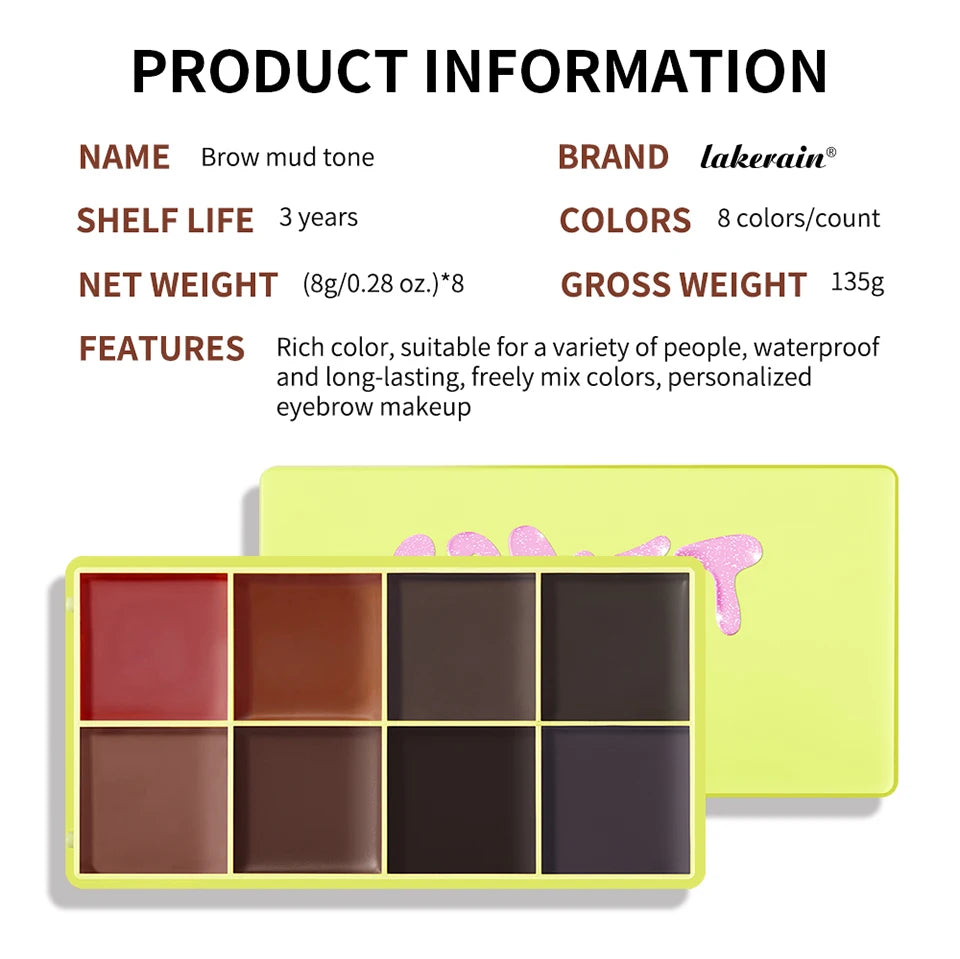 8-Color Cream Blush and Contouring Makeup Palette for Flawless Skin