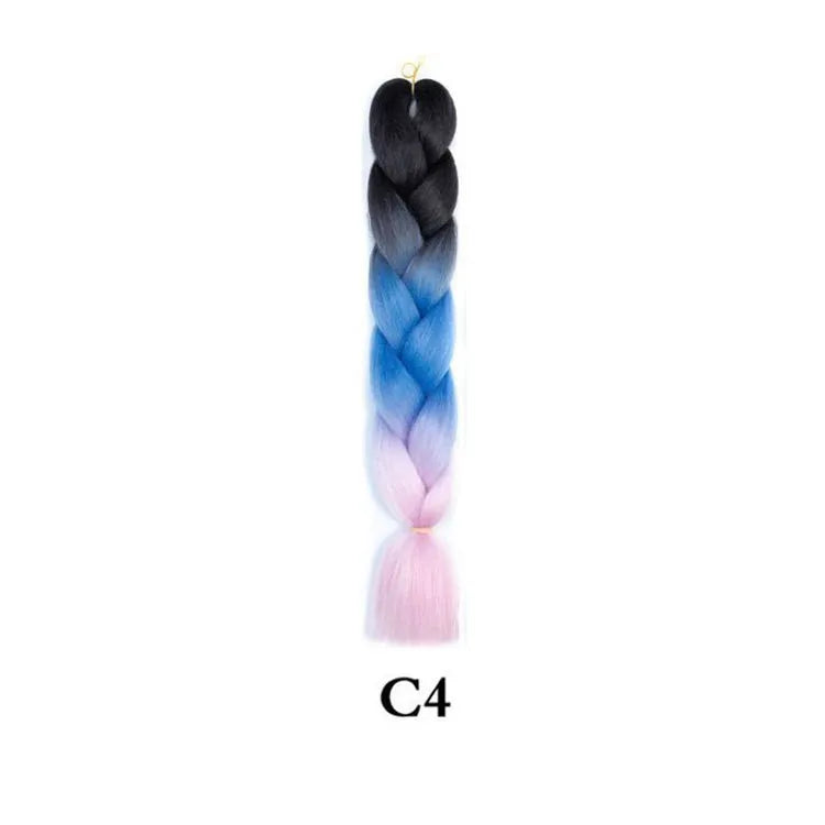 24-Inch Synthetic Jumbo Braiding Hair Extensions for Twist Crochet Braids