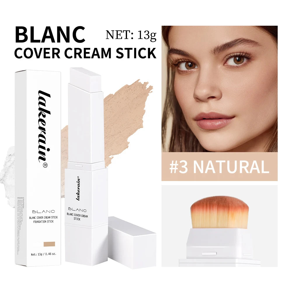 Color Changing Foundation Stick with Built-in Brush for Flawless Skin - 1