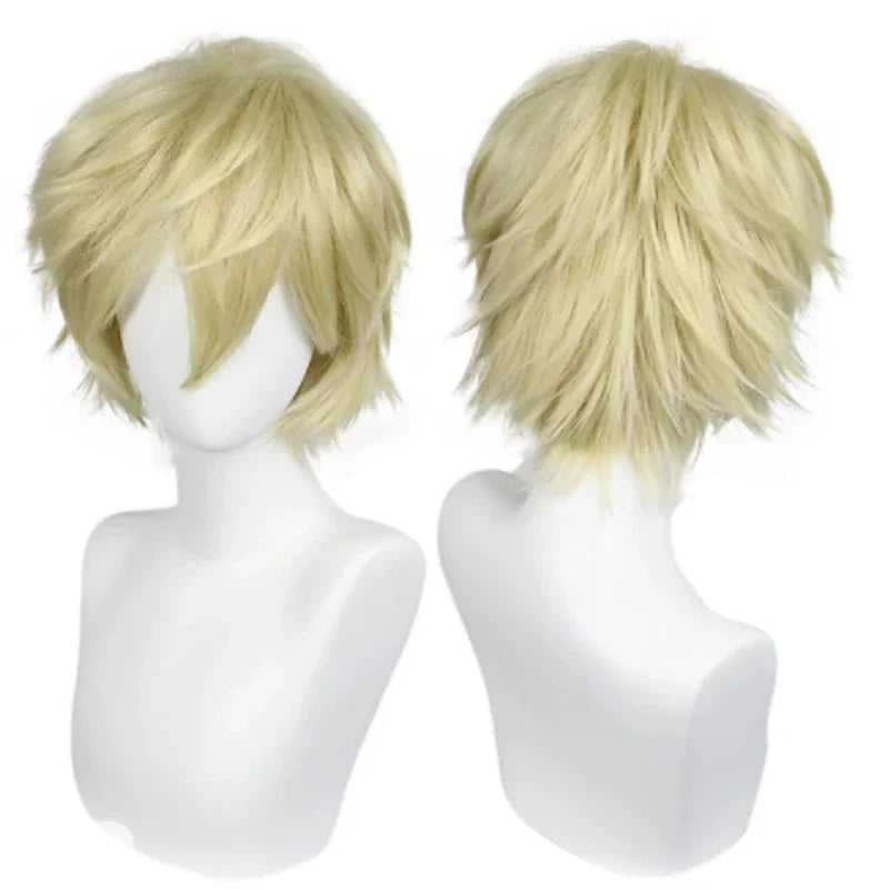Short Layered Synthetic Cosplay Wig for Costume Parties and Events - 19