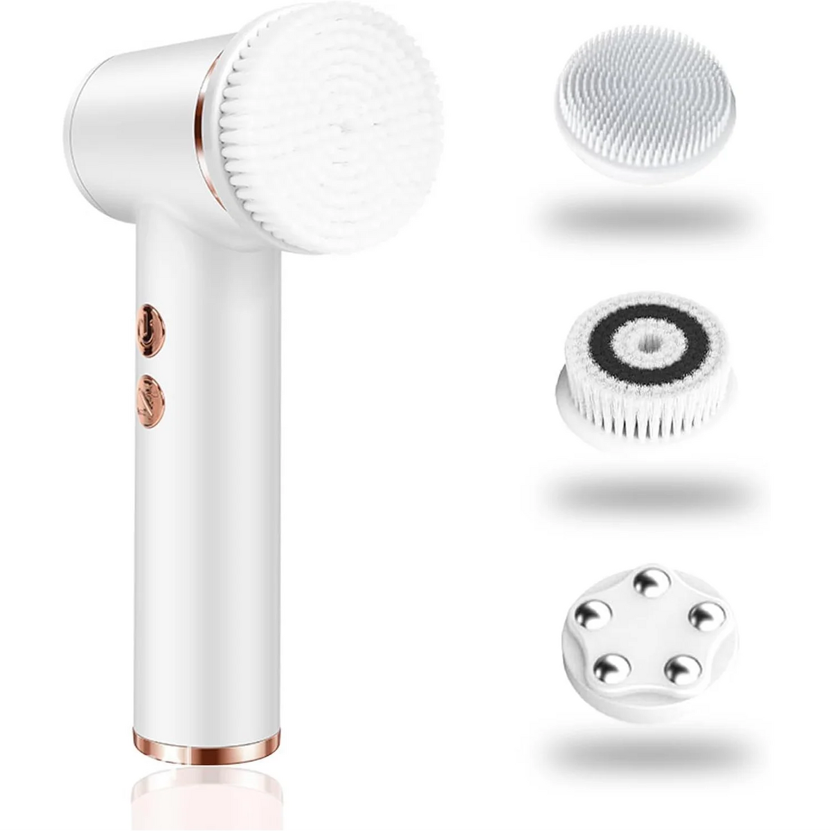4-in-1 Waterproof Electric Facial Cleansing Brush and Exfoliating Scrubber